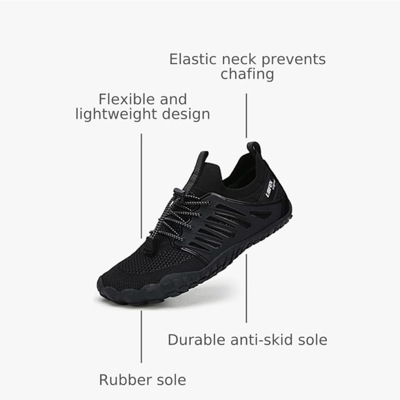 Unisex Black Swim Shoes size 42 - Picture 2 of 3